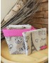 Panière + 7 lingettes coton bambou 11X11