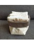 Panière + 7 lingettes coton bambou 11X11