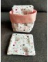 Panière + 7 lingettes éponge 11X11